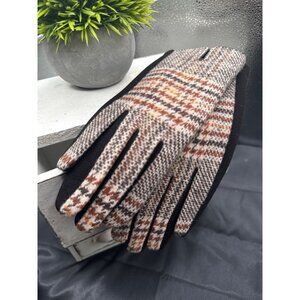 2/$30 Touchscreen Gloves Plaid Dark Brown Black Chestnut Brown Ivory Design NWT